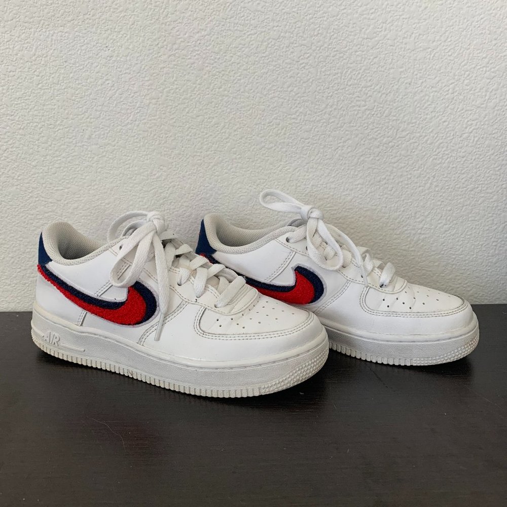 Blue and Red Nike Air Force One